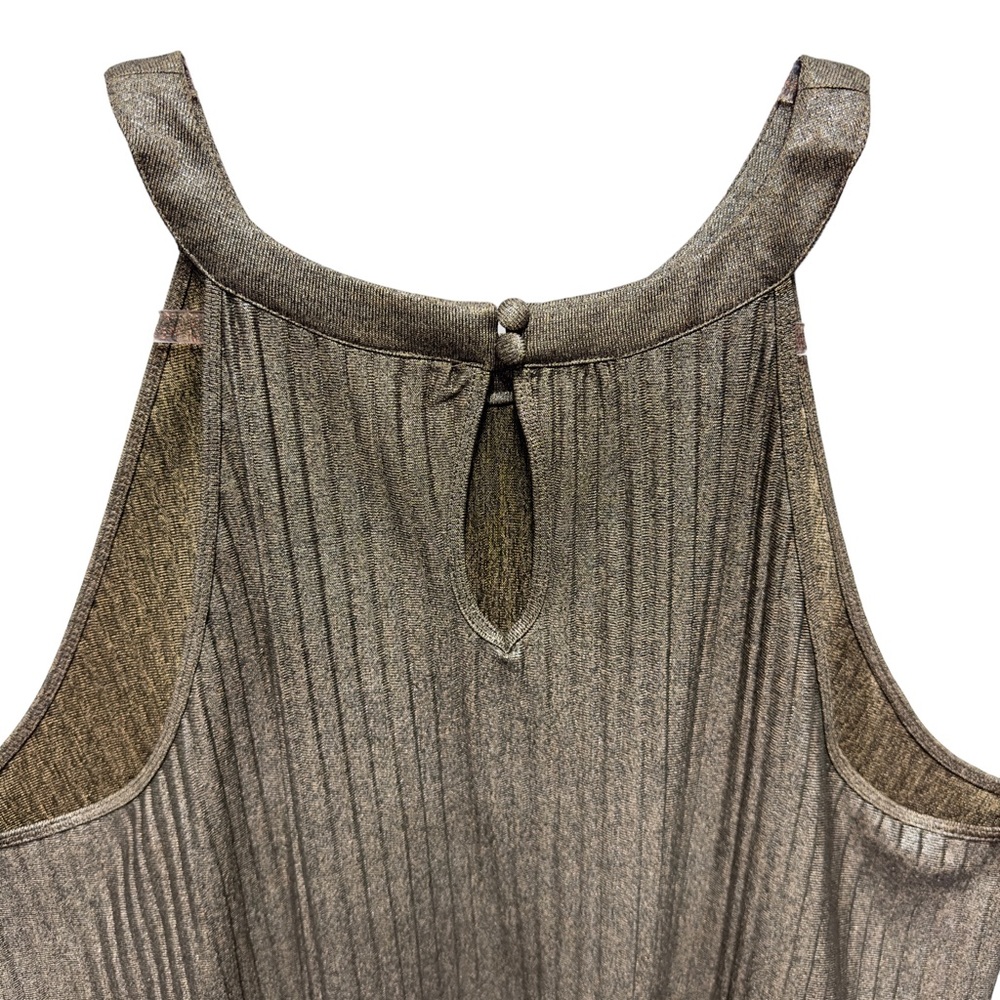 Torrid Pleated Bronze Halter Tank Top - Picture 7 of 10